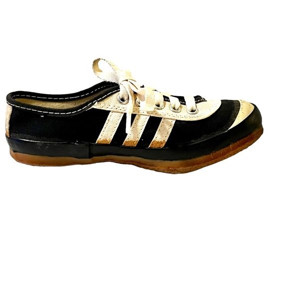 Vintage Children’s Canvas Stripe Track shoes - Picture 1 of 11